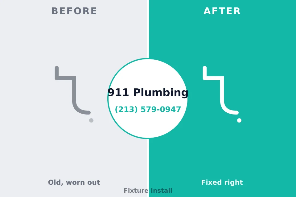 Before and after: plumbing repair Hominy, OK